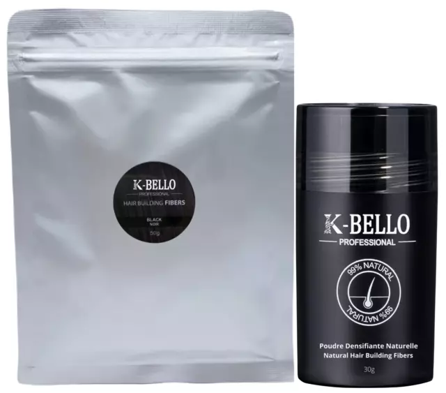 K-BELLO Hair Fibers, Micro fibre di Cheratina capelli Anti Diradamento Calvizie