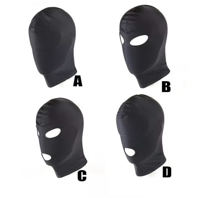 Cappuccio erotico bocca aperta maschera testa bondage bavaglio bocca tappo copricapo SM 3