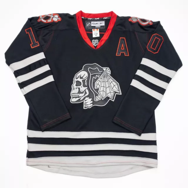 Reebok Chicago Blackhawks Skull Jersey Mens Large Limited Edition NHL Hockey CCM