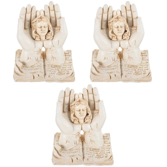 3 piezas figuras de resina de mano adorno resina artesanal adorno de escritorio resina