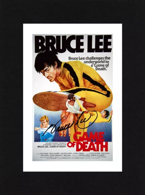 8X6 Mount BRUCE LEE Signed PHOTO Print Gift Ready To Frame GAME OF DEATH