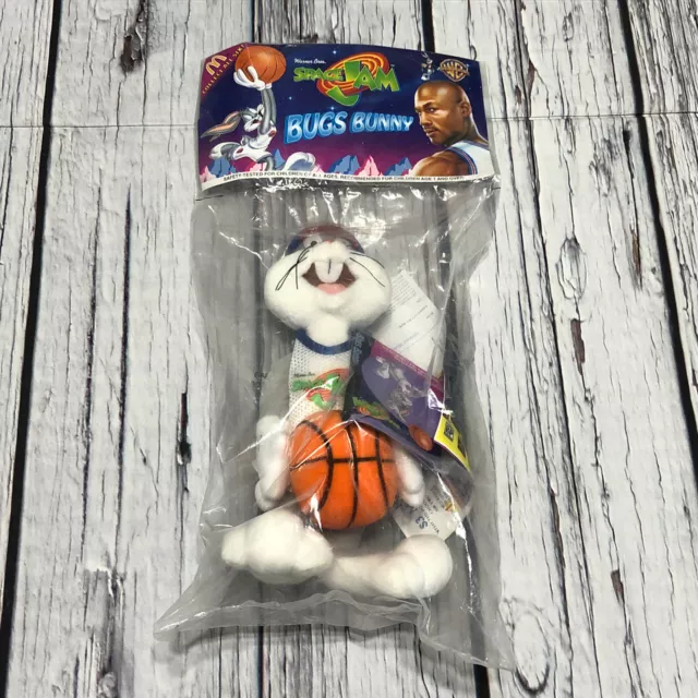 VINTAGE 1996 MCDONALDS Space Jam Bugs Bunny Plush Toy WB MJ New Sealed ...
