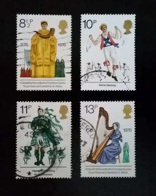 Complete GB used stamp set - 1976 British Cultural Traditions