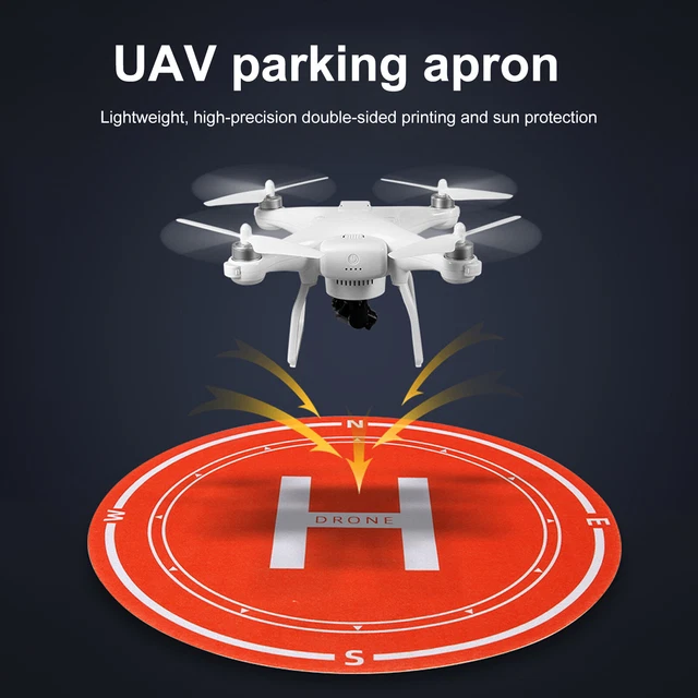 Pad di atterraggio drone 50 cm pieghevole in feltro UAV cuscini decollo non sbiaditi per esterno
