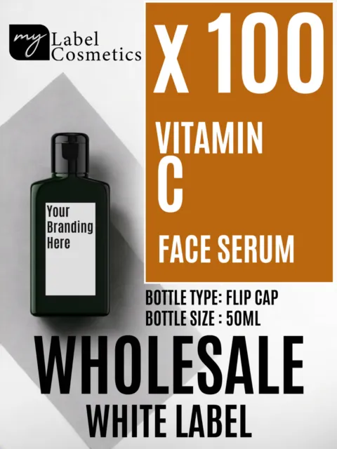 100 x 50ml Vitamin C Face Serum - White Label Bulk Buy Joblot