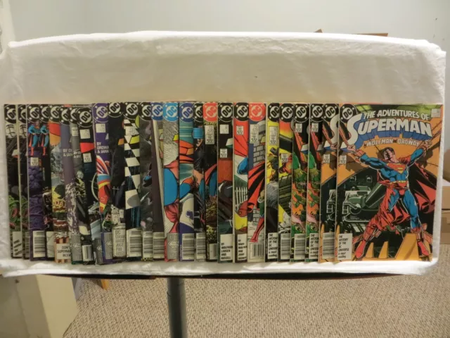 Lot Of 26 1987-1989 Adventures Of Superman Comics..no.425-454..Dc..plus Annual!!