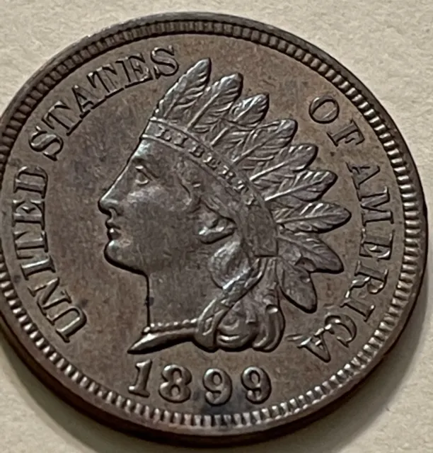 1899 Indian Head Cent Penny . Full Liberty And 4 Diamonds!   **REDUCED**