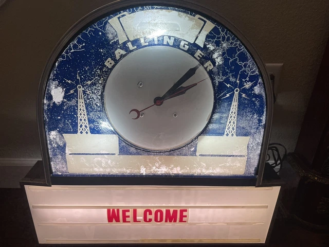 1940S 1950S ART Deco Style Ballinger Texas Radio Station Advertising