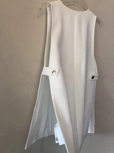 Haut Zara Coton Blanc Avec Volants - Taille 38 - Neuf Avec Étiquettes