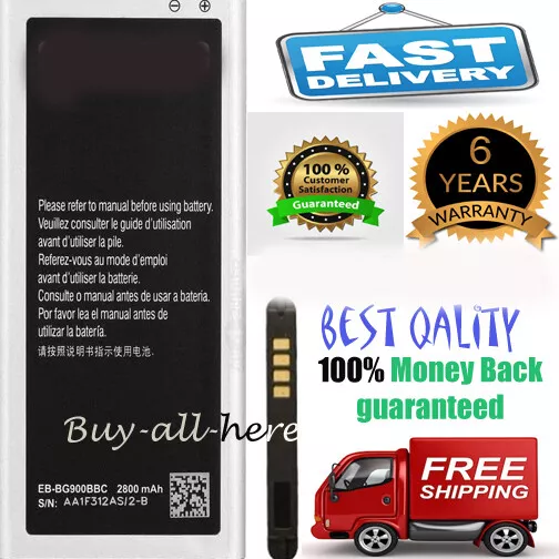 2800mAh New Battery Replacement for Samsung Galaxy S5 Genuine BG900BBE