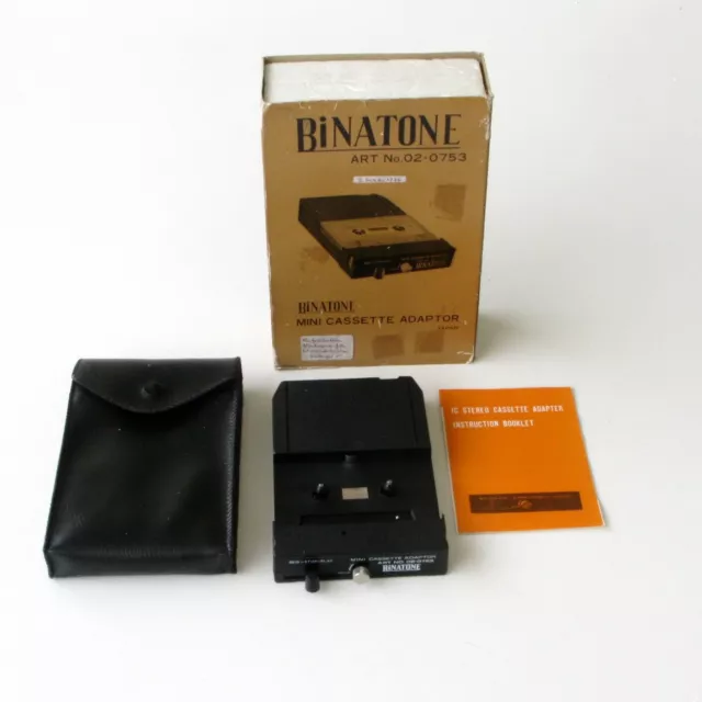 BINATONE Mini cassette adaptor - Art n°02-753 -  housse et mode d'emploi