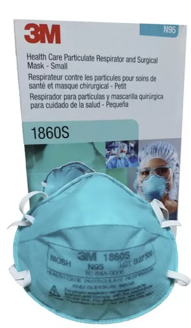 3M 1860S ( 20 PCS.) N95 Small Particulate Respirator and Surgical Mask