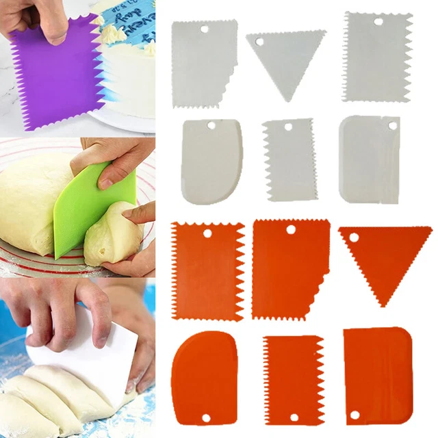 6 piezas/juego de 6 piezas de cortador de pastelería raspador crema accesorios de cocina aparatos de cocina nuevos