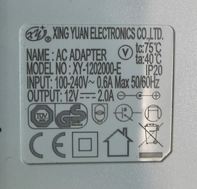 Alimentation Secteur LED Driver 12V 3.0A 36W - Remplacement Pour SYLVANIA XY-1203000-E - Fiche 5.5x2.1/2.5mm - Neuf