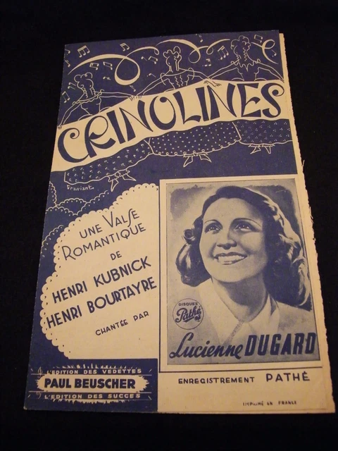 PARTITURA CRINOLINES LUCIENNE Dugard EUR 13,47 PicClick IT