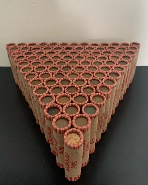 Wheat Penny Shotgun Roll!1909-1958 50 Coins Steel P,D,S! *SEALED*