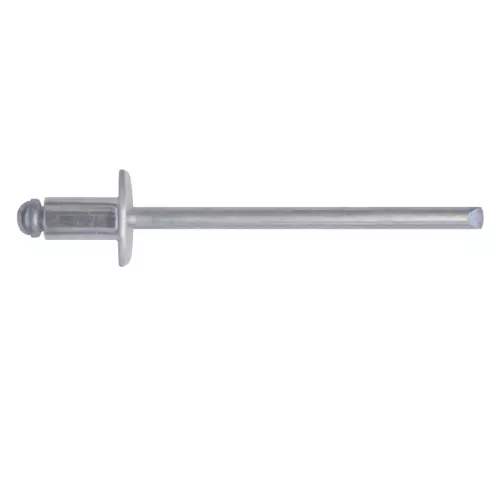 Confezione 100 rivetti corpo in alluminio Ø 4,8x16 mm chiodo in acciaio zincato