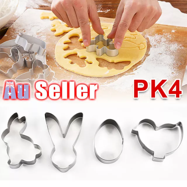 4Pc Cake Decor Metal Cookie Biscuit Mould Cutter Mold Baking Fondant  Pastry