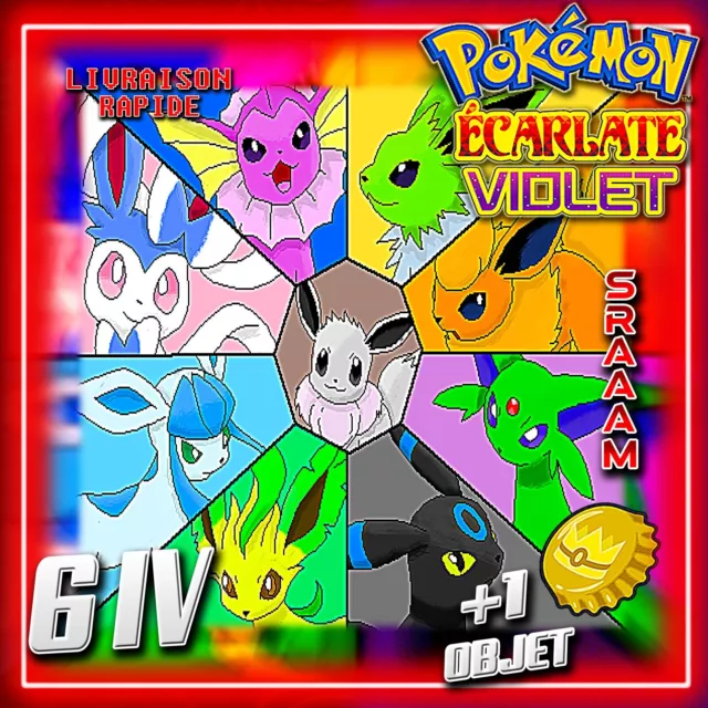 Pokemon Ecarlate / Pokemon Violet : pack 8 pokemon shiny strat 6 IV 31 opti  raid