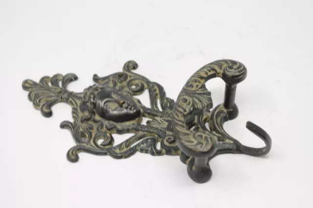 Vintage Original Hand Crafted Brass English Wall Hook Hanger Hardware NH6819 7