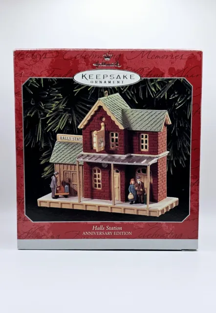 1998 Hallmark Keepsake Christmas Ornament Halls Station 25th Anniversary Edition