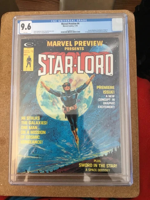 CGC 9.6 MARVEL PREVIEW STARLORD 1st appearance 1976 GOTG future hero