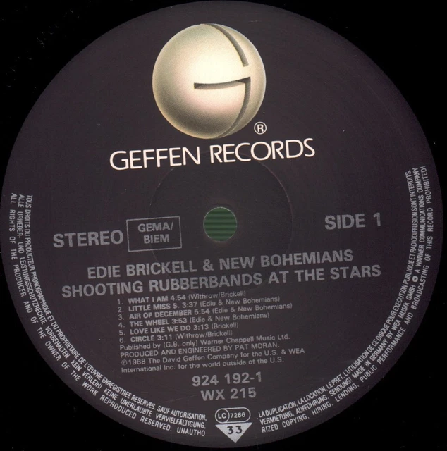 LP VINYLE EDIE Brickell and New Bohemians Shooting Rubberbands At the