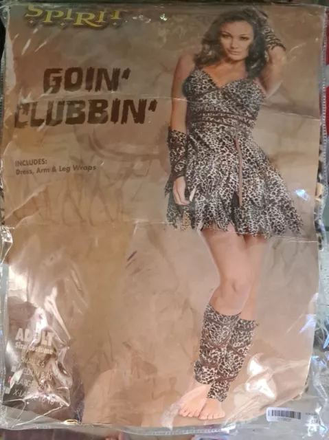 SPIRT Goin' Clubbin Sexy Tarzan Cavewoman Costume - Large 12-14