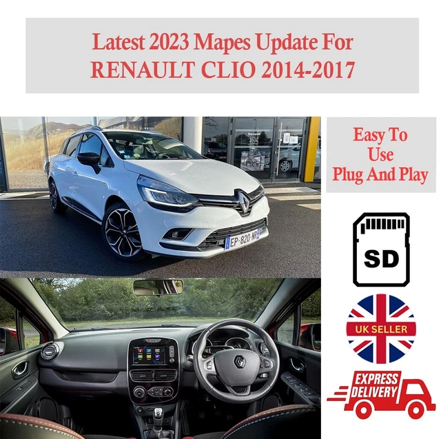 LATEST 2023 MAPS for RENAULT Clio 20142017 SAT NAV Update SD Card £