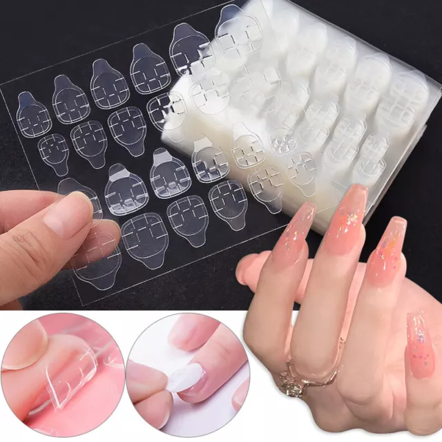 240PCS Adhesive Tabs Double-Sided Stickers for False Fake Nail Tip Glue Tape US