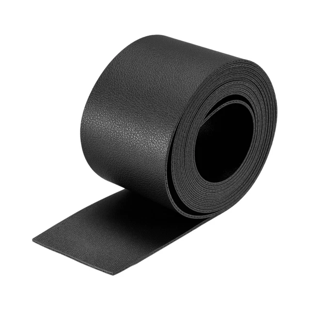 Imitación Cuero Tira Cuero Correa Doble Cara 200cm x 5cm Negro para DIY Bolsos