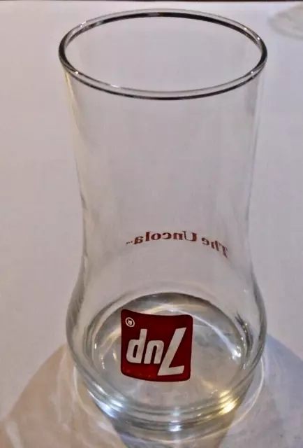 Vintage 7UP 7 Up The UnCola Upside Down Drinking Glass