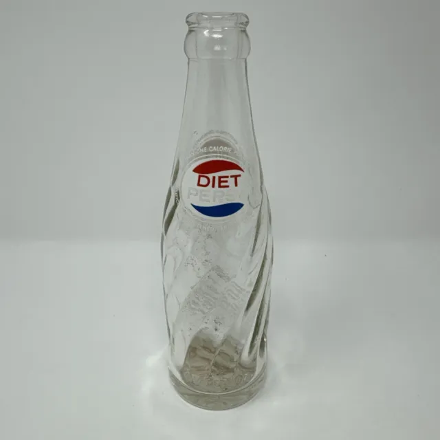 Diet Pepsi Cola Swirl Bottle 6 1/2 oz 6.5 ounce Rare