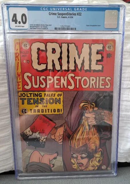 Crime Suspenstories #22 Ec Comics. 1954. Cgc 4.0 Notorious Pre-Code Mega Key.