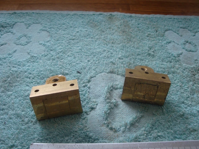 2 x Vintage brass hinges unusual see all photos ,