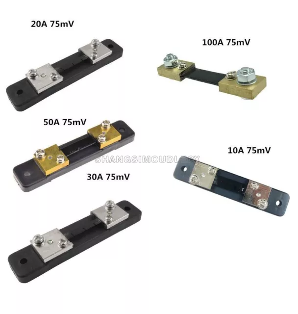 DC 75mV 10/20/30/50/100A FL-2 Current Shunt Resistor For Amp Ammeter Panel Meter