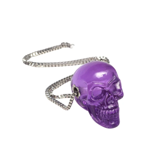 3 D M Fräulein Skelett-Schädel-Halskette Kristall Halloween-Schmuck