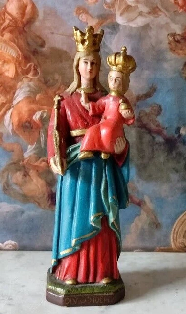 STATUE VIERGE MARIE Et Enfant Jesus Notre Dame De Stoepe Belgium Virgin ...