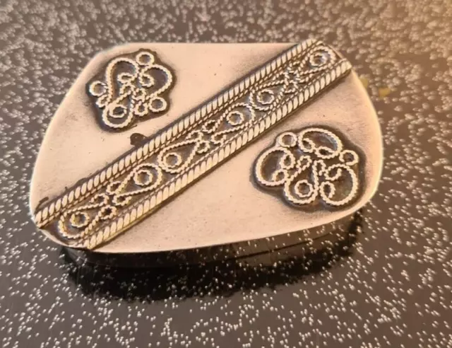 Sterling Silver 925 Pill Box. 18G. Made In Israel