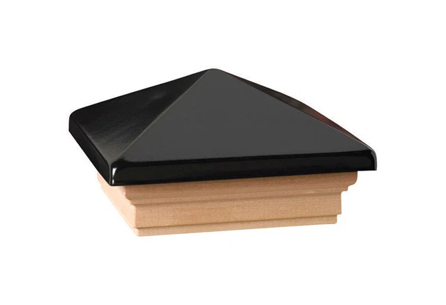 Deckorators 72396 Metal Black High Point Post Cap 4 x 4 in. (Pack of 6)