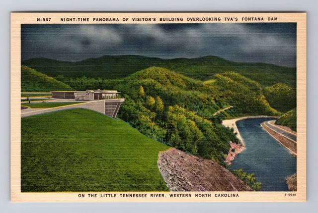 NC-North Carolina, Aerial Of Visitor's Building, Antique, Vintage Postcard