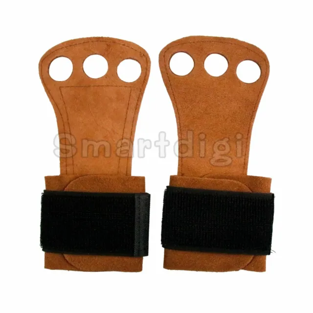 Crossfit Grips Gloves Cowhide Leather with Wrist Support