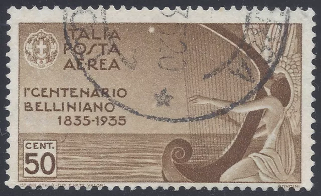 Italien - 1935 - 100. Todestag von Bellini - Lufpost - Gestempelt - A91