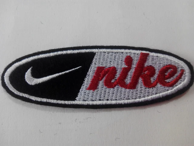 Parche bordado para pegar , termoadhesivo estilo NIKE 6/3 cm adorno ropa