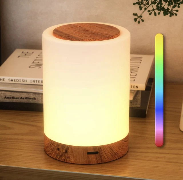 Lampada Touch, Led Da Comodino - Usb, Notturna, Portatile, Ricaricabile, Rgb Led