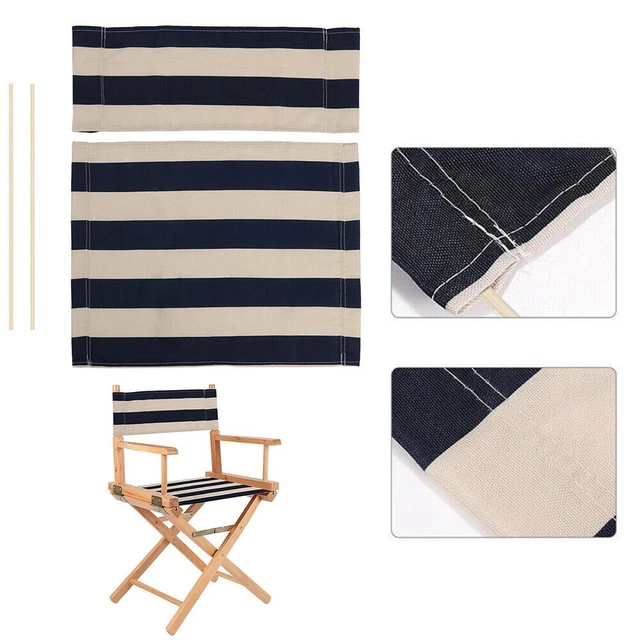Sowel® Serviette pour Chaise Longue - Housse en Tissu éponge - 100% Coton - 56 x 140 cm - Beige/Bleu Marine