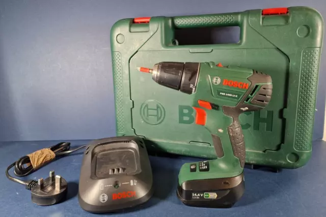 BOSCH PSR 1440 LI 2 Cordless Drill Driver with Battery Charger Manual and Case 34.95 PicClick UK