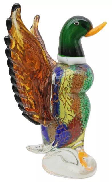 Figura de cristal pájaro pato vidrio estilo antiguo murano - 32cm