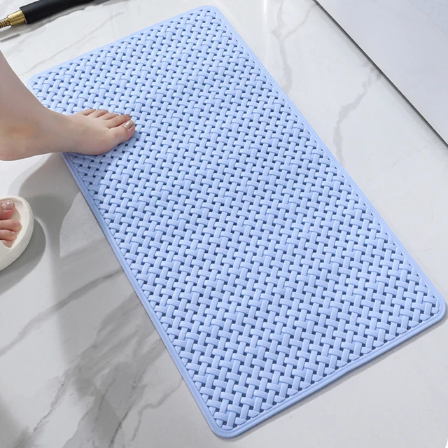 Alfombra de baño con orificios de desagüe, antideslizante, lavable a máquina, alfombrilla de ducha,