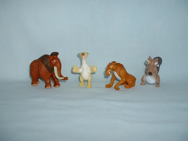 Ice Age Set ICE AGE SET Of 4 Plastic Figure Toys (2/3/5/SCRAT/SID/MANNY/DIEGO/CAKE ...